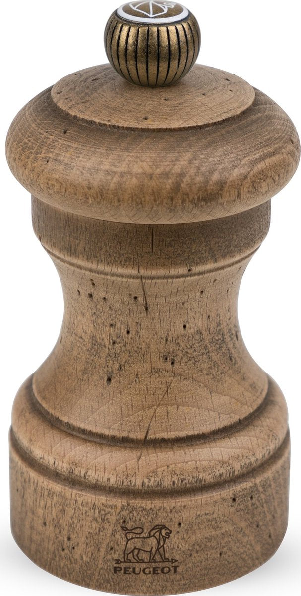 Moulin à sel ancien bistro Peugeot 10 cm - bois de hêtre