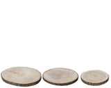Plaque de base en bois Decoris dia37cm 3 pièces - afbeelding 1