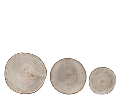 Plaque de base en bois Decoris dia37cm 3 pièces