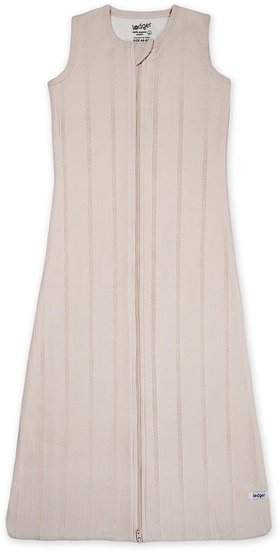 Lodger gigoteuse nouveau-né été 62 cm - connexion sécurisée au cou et aux bras - 0,5 tog - 100% coton biologique - pointelle - gigoteuse d'été - rose