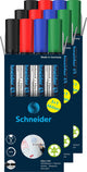 Instruments d'écriture Schneider marqueurs pour tableau blanc Schneider - maxx 290 - pointe ronde - 3 jeux de 4 couleurs - pour tableau blanc - s-399315