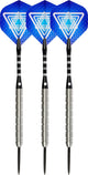 Jeu de fléchettes Faver 85% tungstène - jeu complet - bleu - 26 grammes - 6 ailettes
