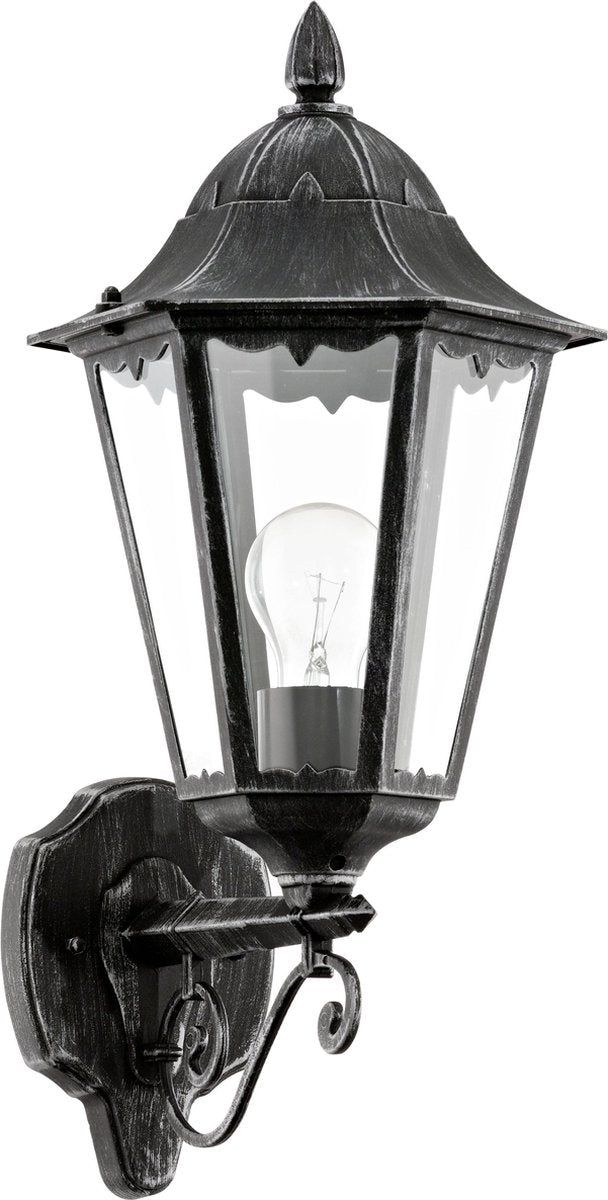 Applique d'extérieur Eglo navedo - e27 - 47,5 cm - noir argent