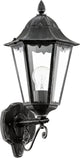 Applique d'extérieur Eglo navedo - e27 - 47,5 cm - noir argent