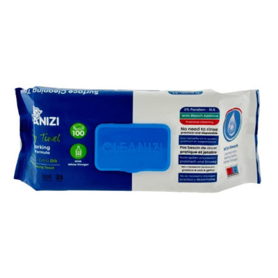 Serviettes de nettoyage Cleanizi 100pcs big-pack extra épaisses avec eau de javel | 3 pièces