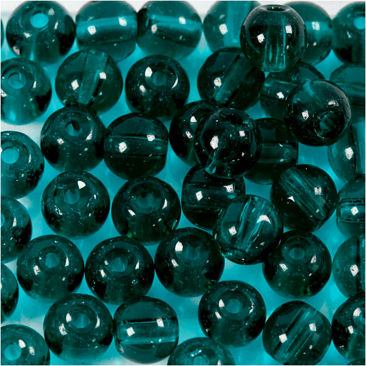 Perles en verre Creativ company, d 4 mm, diamètre du trou 1 mm, vertes, 45 pièces 1 boîte