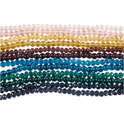 Creativ company perles de verre et à facettes, d 4 mm, diamètre du trou 1 mm, 12x45 pièce 1 boîte - afbeelding 1