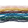 Creativ company perles de verre et à facettes, d 4 mm, diamètre du trou 1 mm, 12x45 pièce 1 boîte