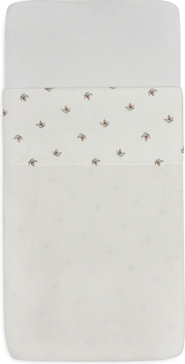 Jollein drap de lit bébé 120x150cm églantier