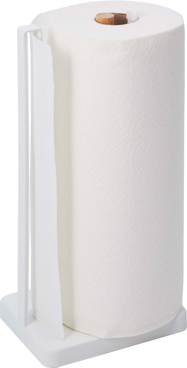 Yamazaki porte-rouleau de cuisine debout - tosca - blanc