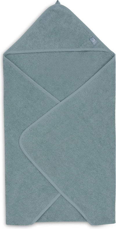 Jollein - cape de bain éponge 75x75cm - serviette bébé avec cape de bain, châle, poncho de bain - vert d'eau