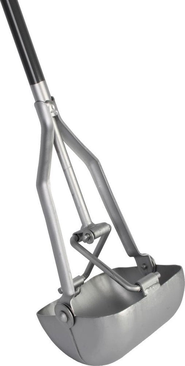 Outils linguistiques - pelle à puits - carrée - aluminium - 15 x 15 cm - manche en métal - 150 cm - haute qualité