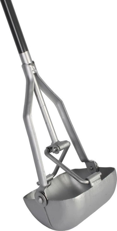Outils linguistiques - pelle à puits - carrée - aluminium - 15 x 15 cm - manche en métal - 150 cm - haute qualité