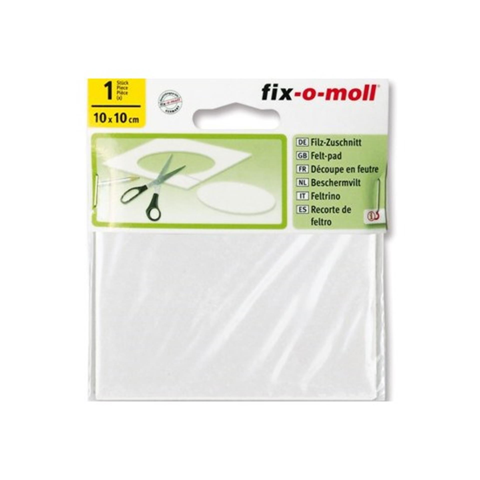 Planeur en feutre Fix-o-moll 10x10cm blanc