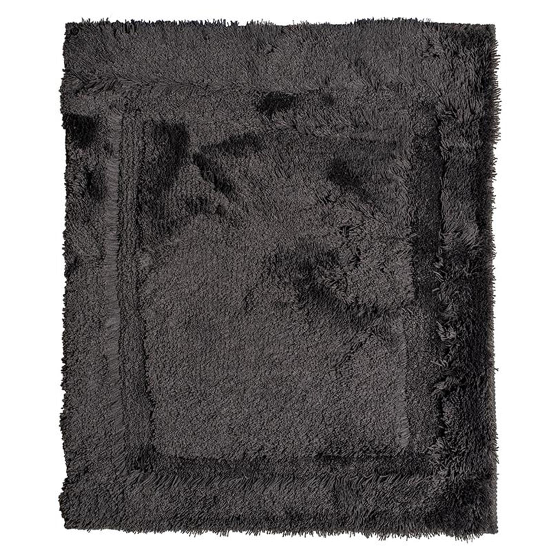 Wicotex tapis de bain uni gris foncé 60x90cm