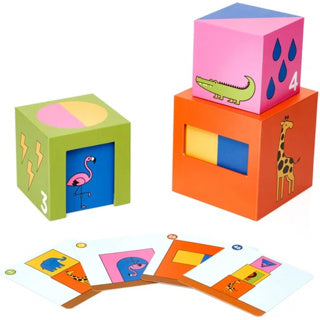 Smartgames peek-a-zoo - jeu d'empilage éducatif - 48 puzzles spatiaux - jeu solo pour les tout-petits - à partir de 2 ans
