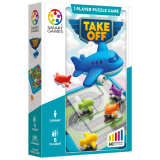 Les jeux intelligents décollent - Jeu de réflexion logique Puzzle de voyage - 60 missions avec des avions - Jeu solo éducatif pour enfants et adultes - à partir de 8 ans