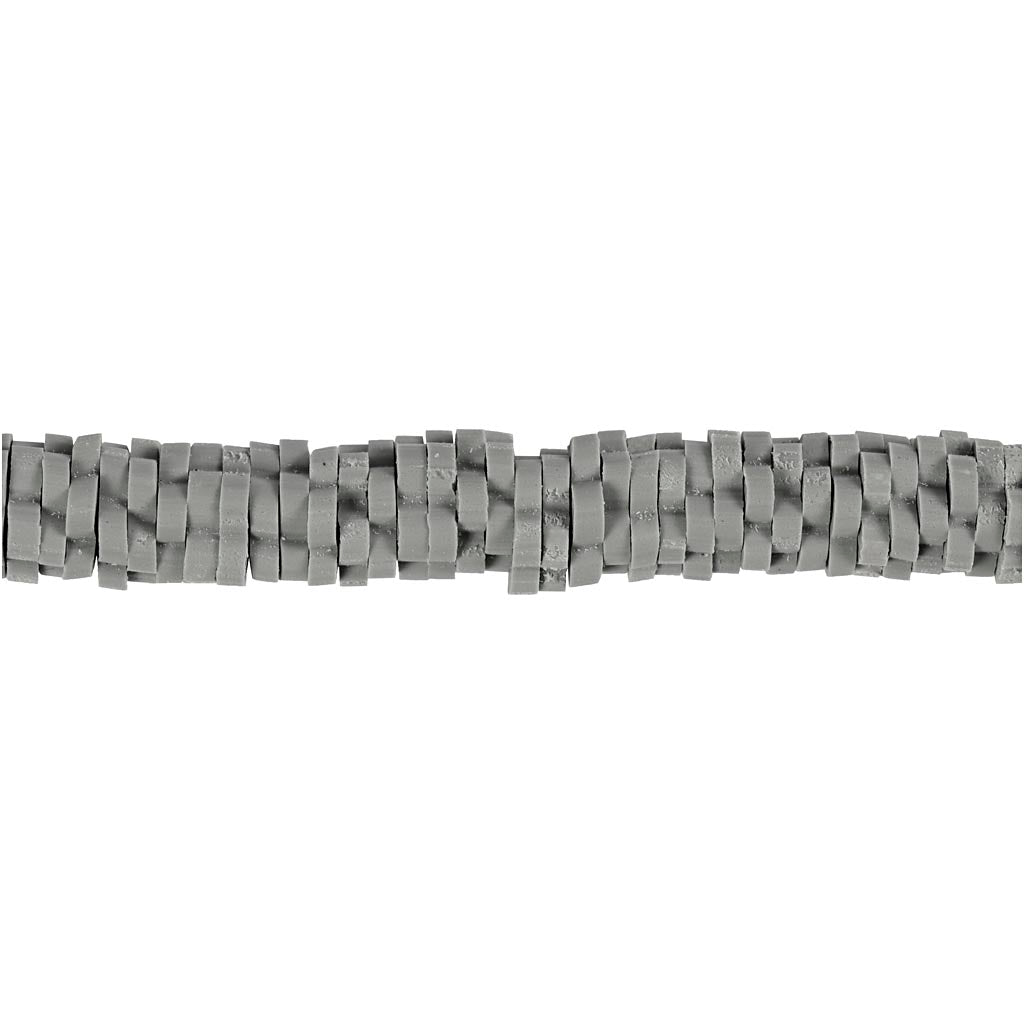 Perles d'argile Creativ company, d 5-6 mm, diamètre du trou 2 mm, gris, 145 pièces 1 boîte