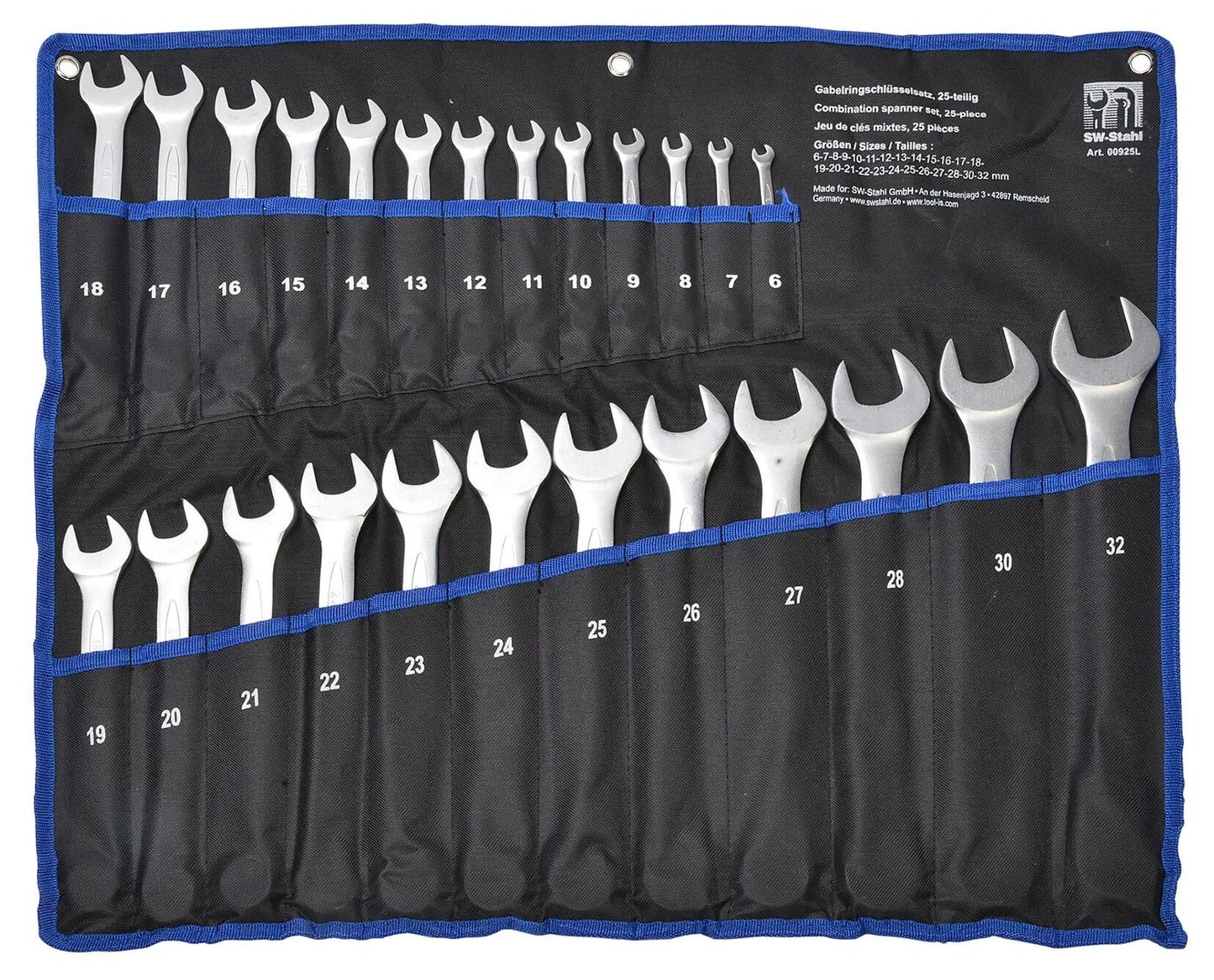 SW Stahl Fork Ring Wrench Set 25 en partie