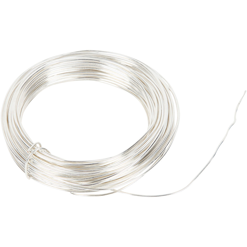 Creativ Company Fil sitchished, épaisseur 1 mm, argent plaqué, 4 m 1 rouleau