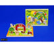 Plateau de jeu en bois ferme zoo 3D 30x22