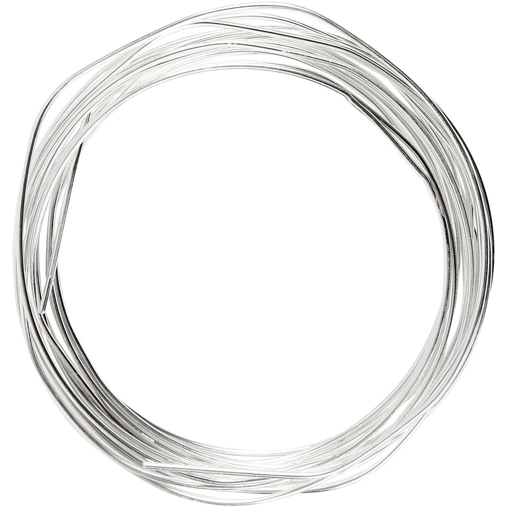Creativ Company Fil sitchished, épaisseur 1,2 mm, argent plaqué, 3 m 1 rouleau