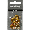 Pendentif bijoux Creativ company, h: 15-20 mm, diamètre de trou 2 mm, jaune, 1 boîte