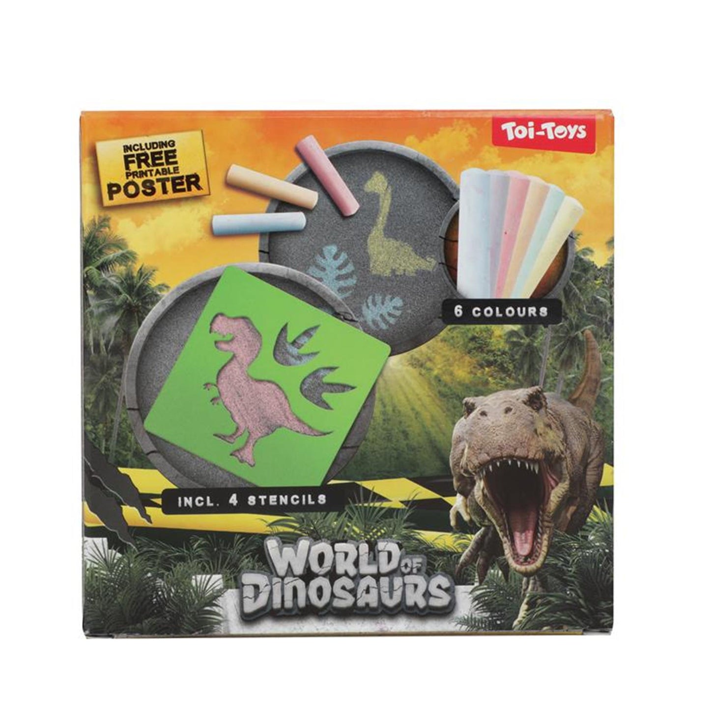 World of Dinosaur's Trottor Calk avec des modèles, 10dlg.