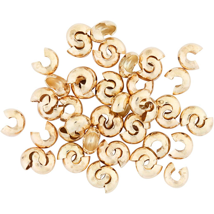 Creativ company manchon métallique, d 5 mm, plaqué or, 500 pièces 1 boîte