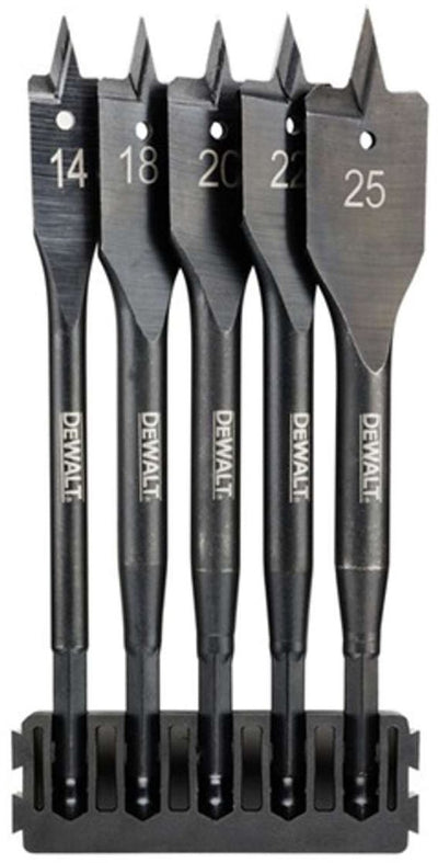 Support d'accessoires Imp Dewalt + perceuses à vitesse extrême | 5 pièces | 14 mm, 18 mm, 20 mm, 22 mm, 25 mm - dt70833-qz