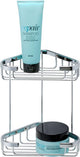 Support de douche d'angle panier Geesa - double - 22 cm - chrome