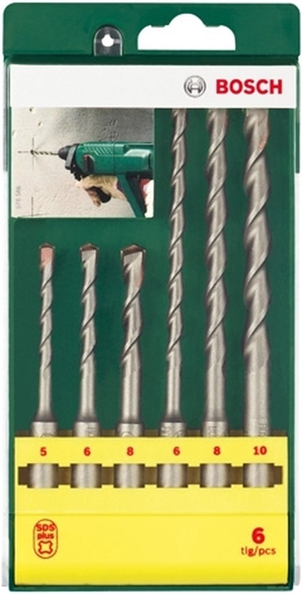Jeu de perceuses à percussion Bosch - 6 pièces - sds plus