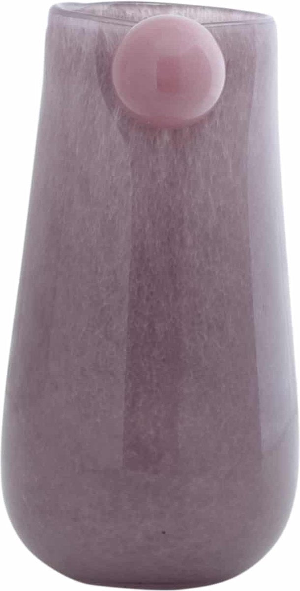 Present time Vase bolita moyen - violet - ø15cm - verre - scandinave - vase à fleurs - décoration de la maison - vase décoratif pour salon ou chambre