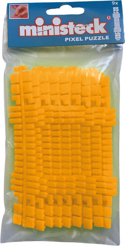 Ministeck mosaïque bandes de couleur orange fluo set 9 pièces - poly-sac.