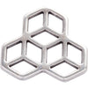 Pendentif bijoux Creativ company, d 30 mm, plaqué argent, 1 pièce