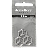 Pendentif bijoux Creativ company, d 30 mm, plaqué argent, 1 pièce - afbeelding 2