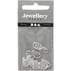 Pendentif bijoux Creativ company, l: 12 mm, l: 8 mm, diamètre du trou 1 mm, plaqué argent, 10 pièces 1 boîte