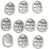 Pendentif bijoux Creativ company, l: 12 mm, l: 8 mm, diamètre du trou 1 mm, plaqué argent, 10 pièces 1 boîte