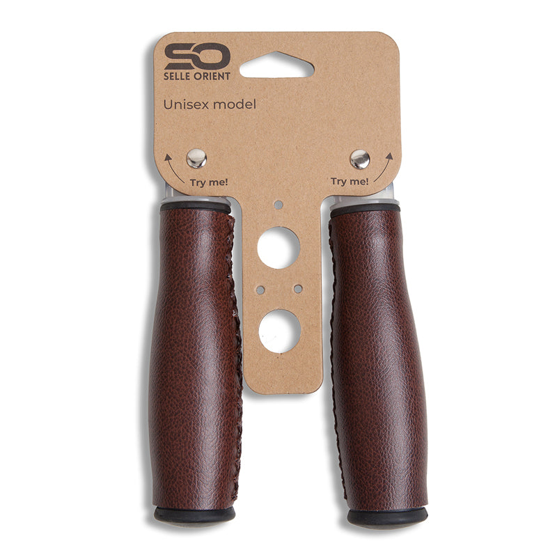 Selle Orient Poignées de vélo 135mm Cuir synthétique marron