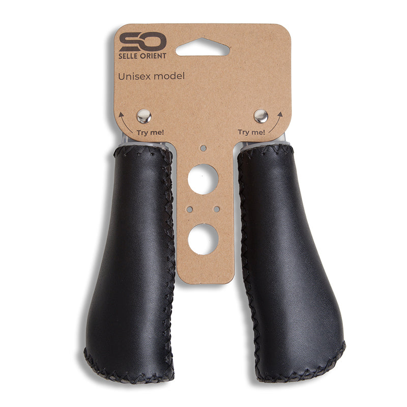 Selle Orient Poignées de vélo 135mm Cuir Microfibre Noir