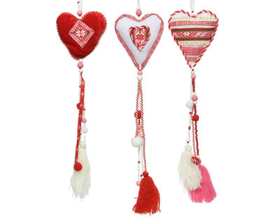 Decoris déco pendentif coeur folklore 55cm