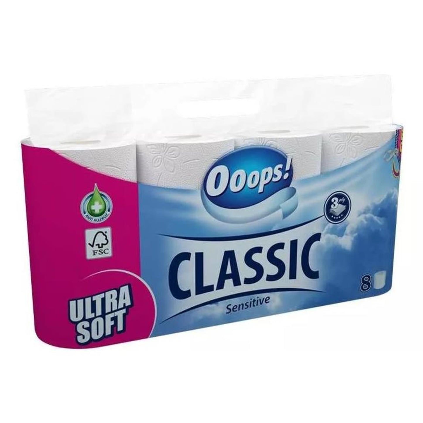 Oups ! papier toilette sensible 8 rouleaux