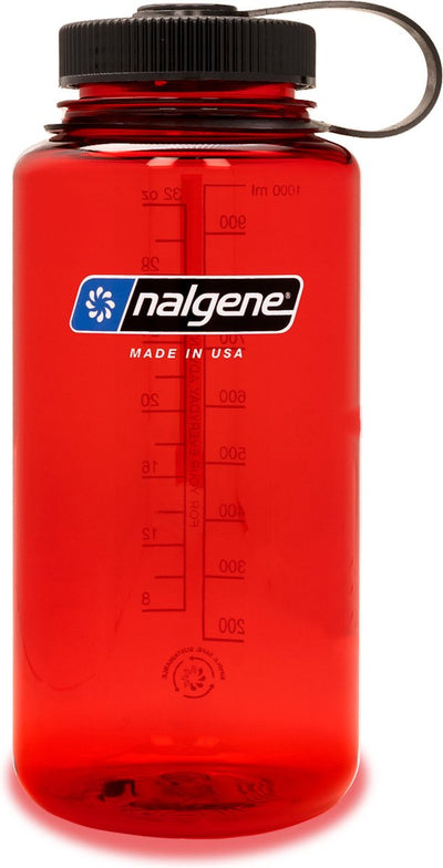 Nalgene - bouteille à large goulot - gourde - bouteille d'eau - étanche - 1000 ml - sustain - sans bpa - rouge