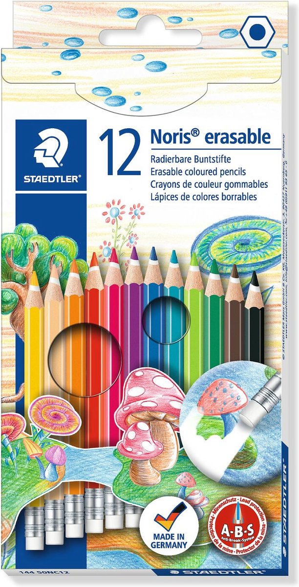 Jouets Staedtler | oeuvre créative bricolage - noris club effaçable - set 12 pcs