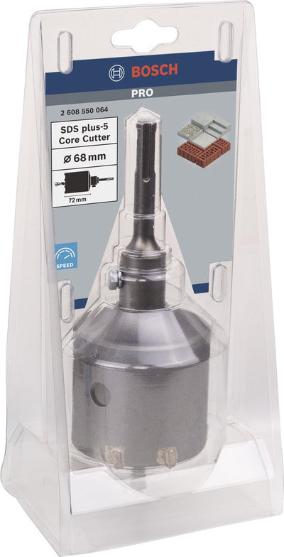 Bosch pro sds plus-5 jeu de fraises à noyau, 68 x 54 x 72 mm