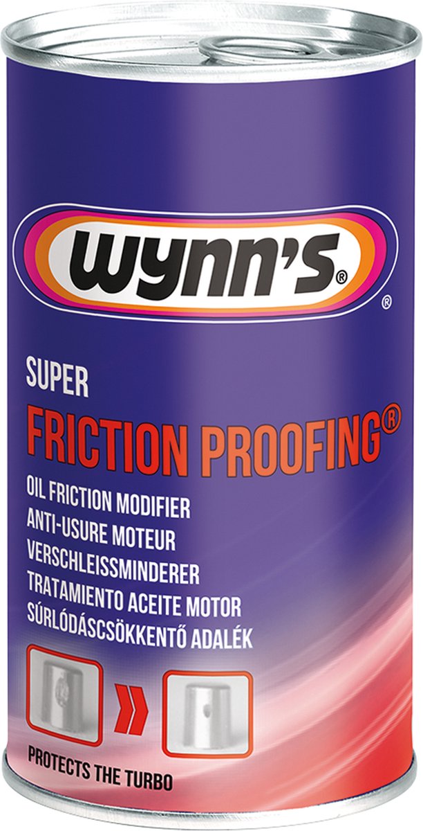 Wynn's super friction proofing - additif pour huile - anti-usure moteur - adapté aux moteurs essence, diesel GPL - 325 ml