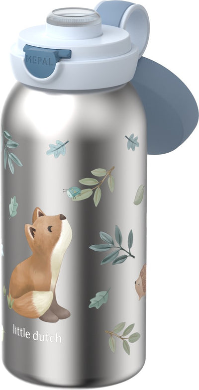 Bouteille isotherme Mepal avec flip cap campus - 500 ml - gourde en acier inoxydable - étanche - couvercle hygiénique - amis de la forêt
