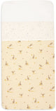 Drap de berceau Jollein - 75x100cm - coton - kangourous - pois poussiéreux