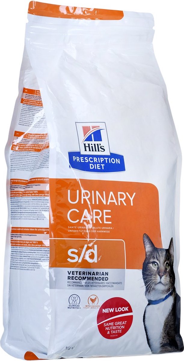 Hill's prescription diet félin soins urinaires s d nourriture sèche pour chat poulet 3 kg