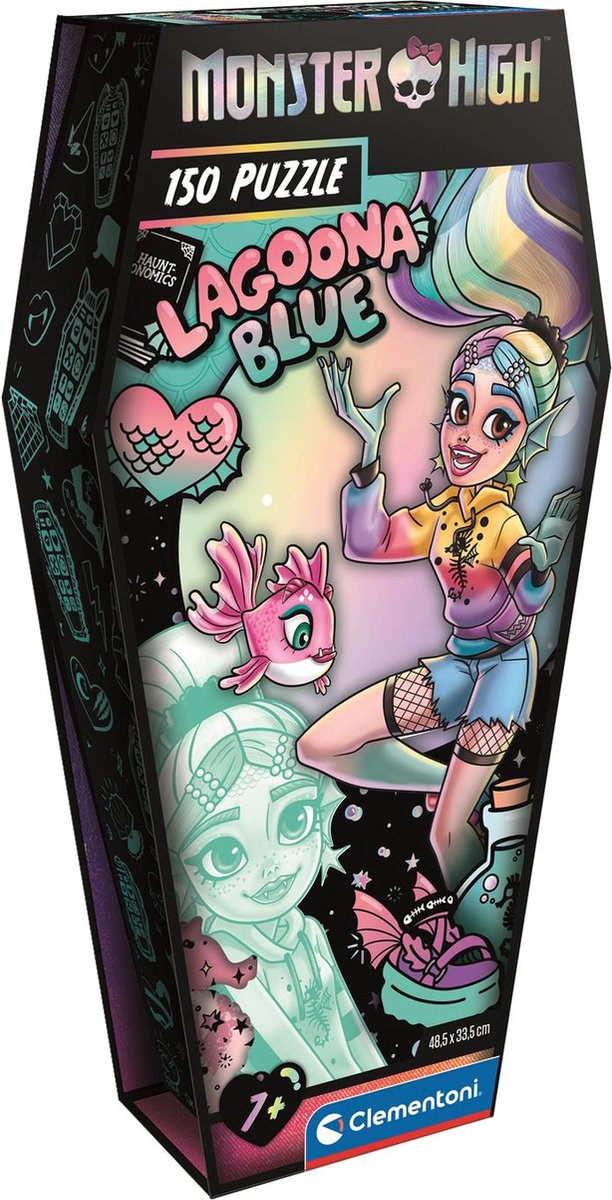 Clementoni - puzzle - 150 pièces - monster high cercueil pack lagoona bleu - puzzle pour enfants